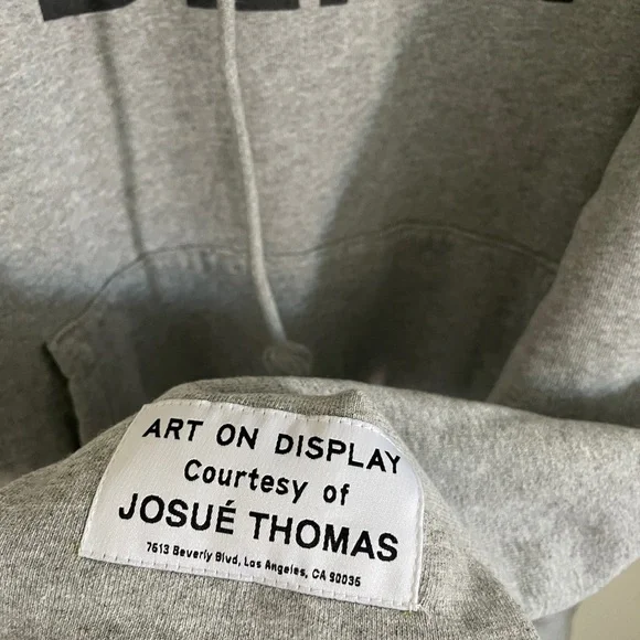 NEW XL Gallery Dept. Heather Grey Center Logo Hoodie sweatshirt - Picture 5 of 8